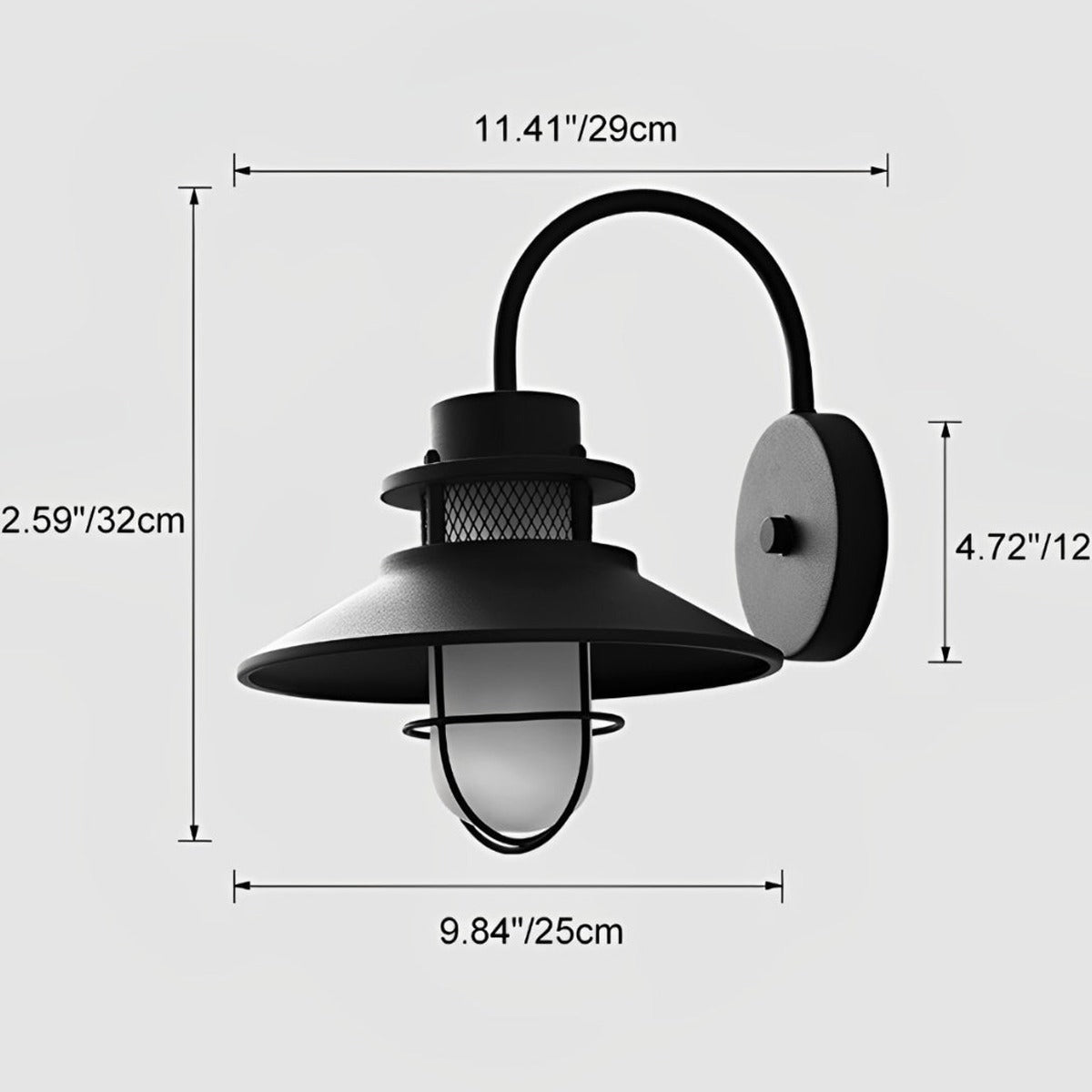 Harbor Cage Barn Light, Black Iron Outdoor Wall Sconce 9