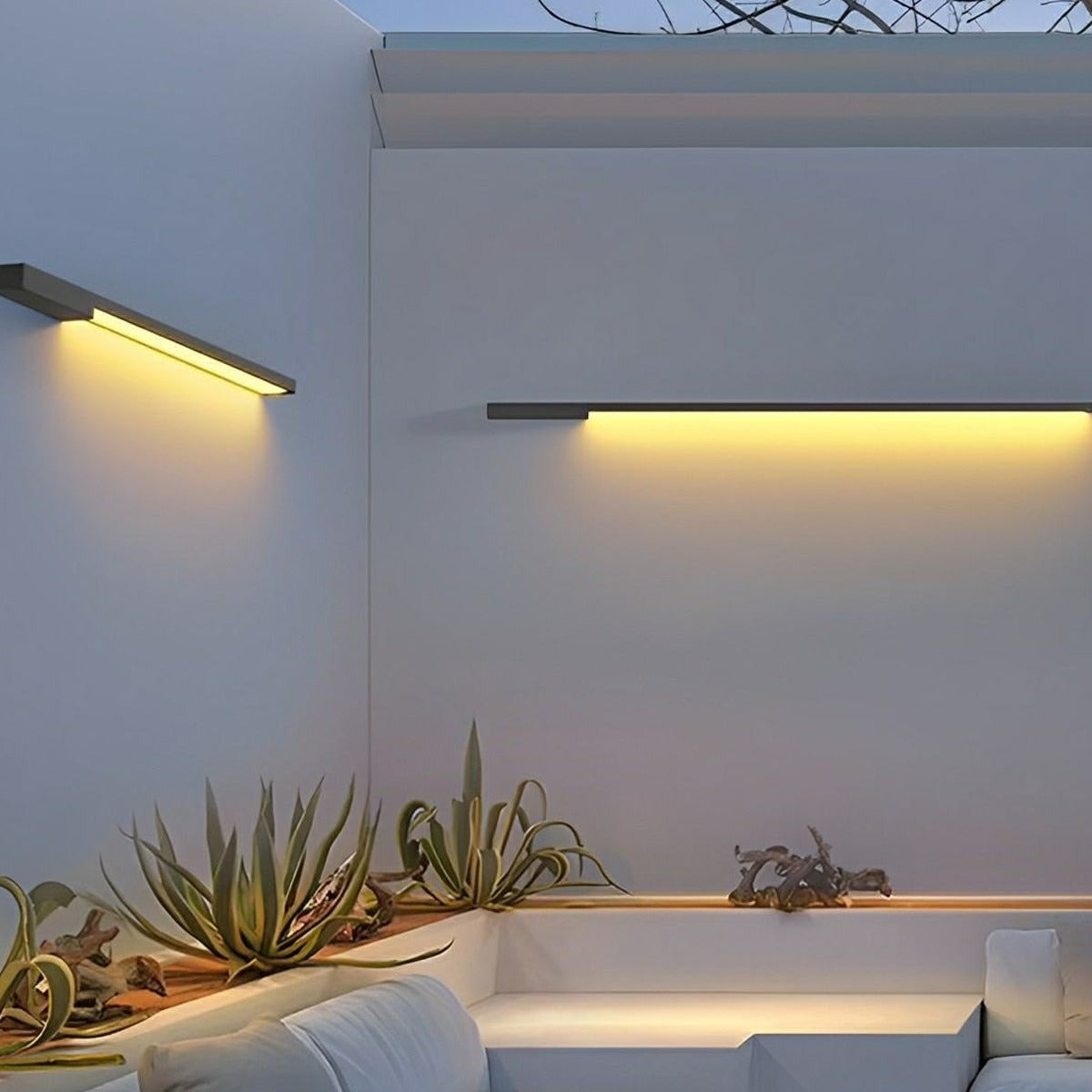 Horizon Line Wall Light, Black Stainless Steel Linear Sconce