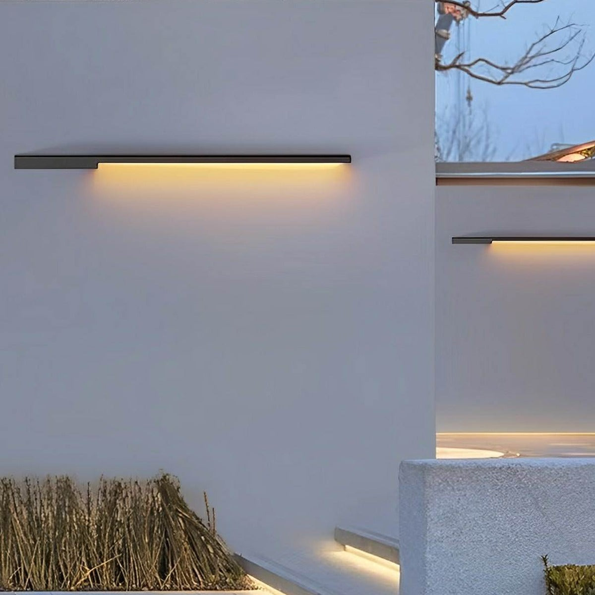 Horizon Line Wall Light, Black Stainless Steel Linear Sconce 2