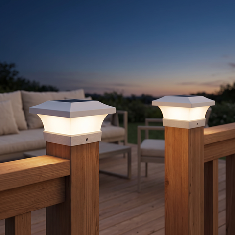 Solar Post Cap Light Set of 2
