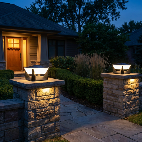 Solar Column Post Light