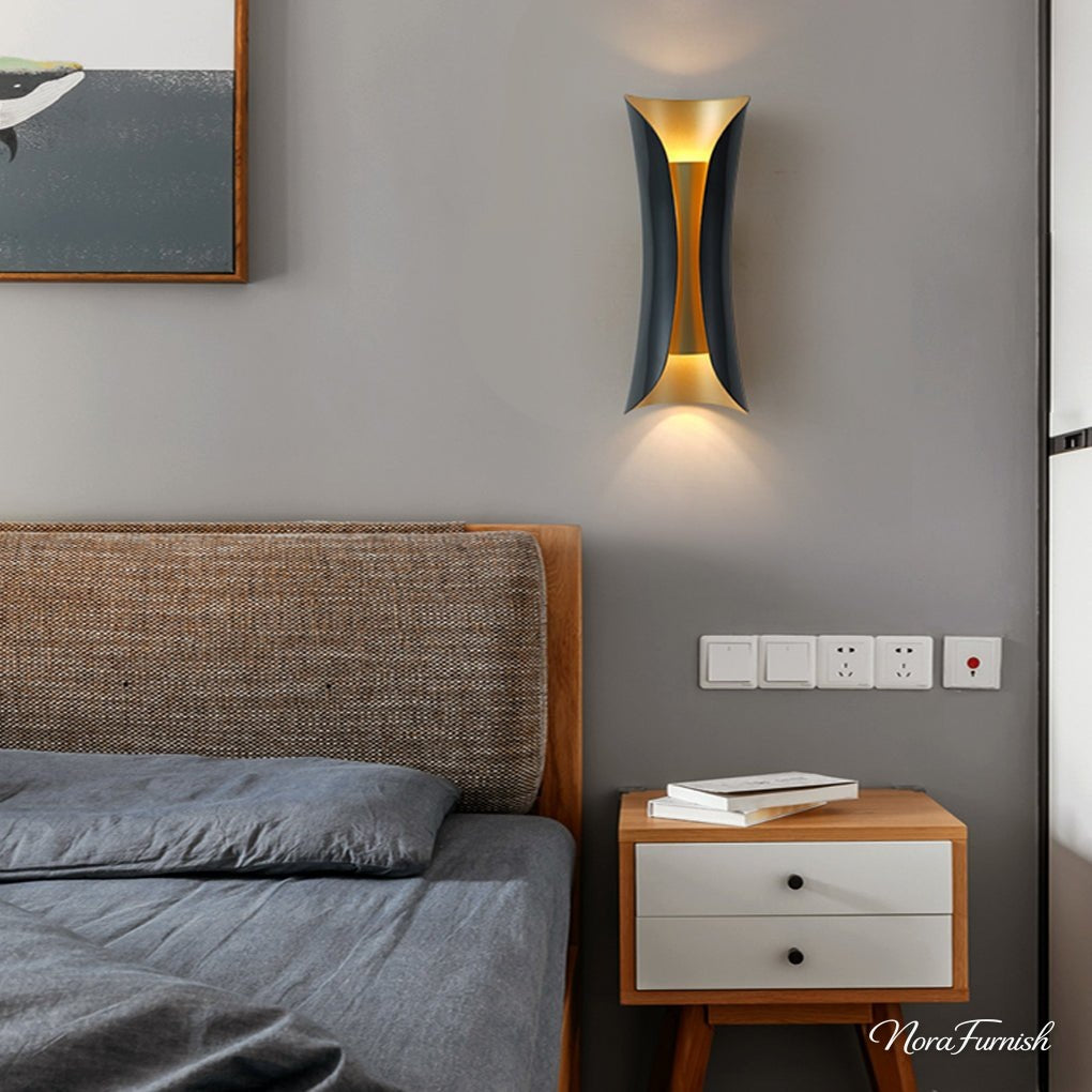 Hourglass Up and Down Sconce, Stainless Steel Wall Light