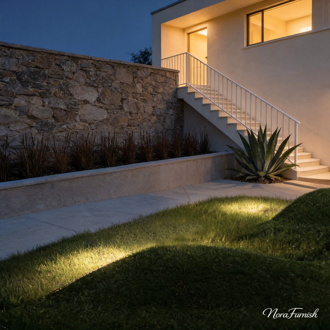 Arched Lawn Edge Light, Black Stainless Steel Landscape Light