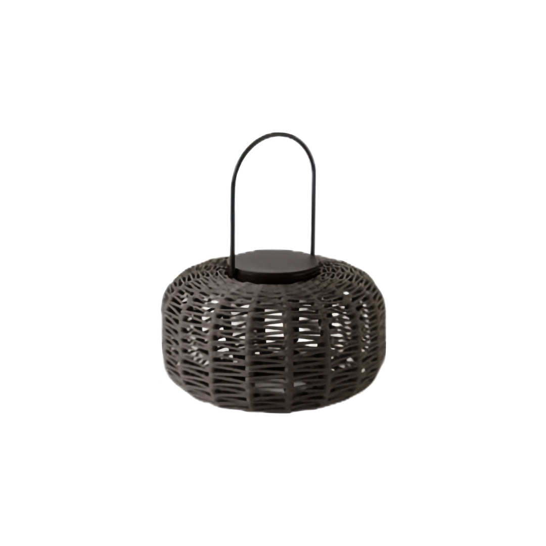Woven Rope Lantern, Stainless Steel Frame Outdoor Floor Lantern