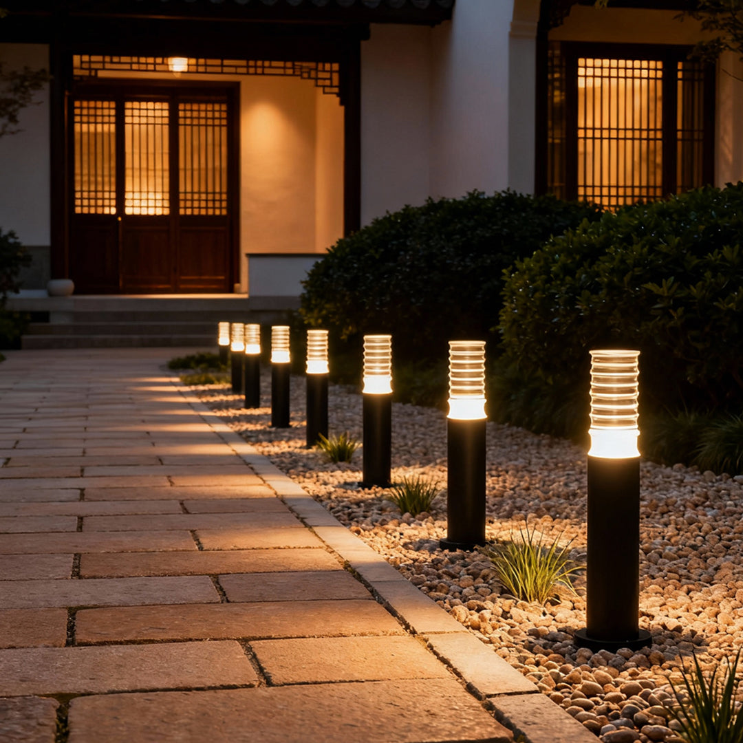 Bamboo Joint Bollard Light, Slim Sealed Aluminum Path Light, view 5
