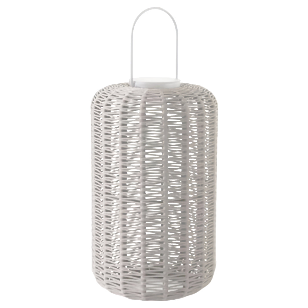 Woven Rope Lantern, Stainless Steel Frame Outdoor Floor Lantern