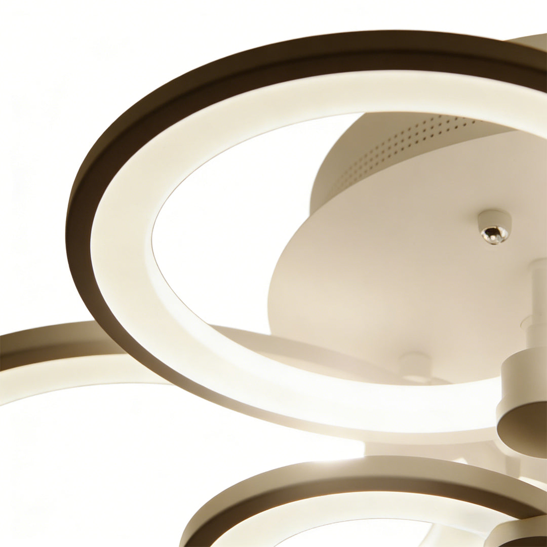 Overlapping Rings LED Ceiling Light, Acrylic Semi Flush Mount 13