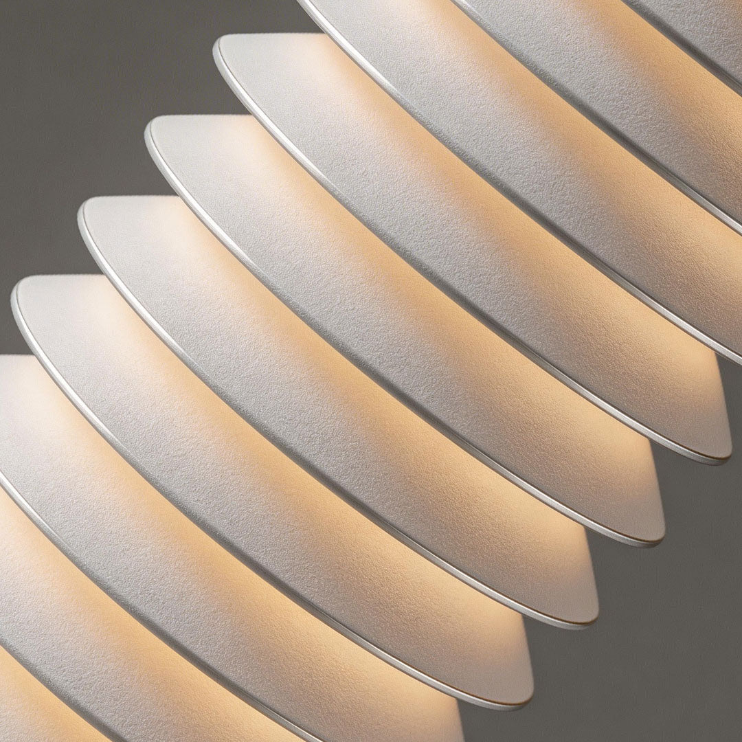 Stacked Fin Bollard Light, Stainless Steel Landscape Path Lamp