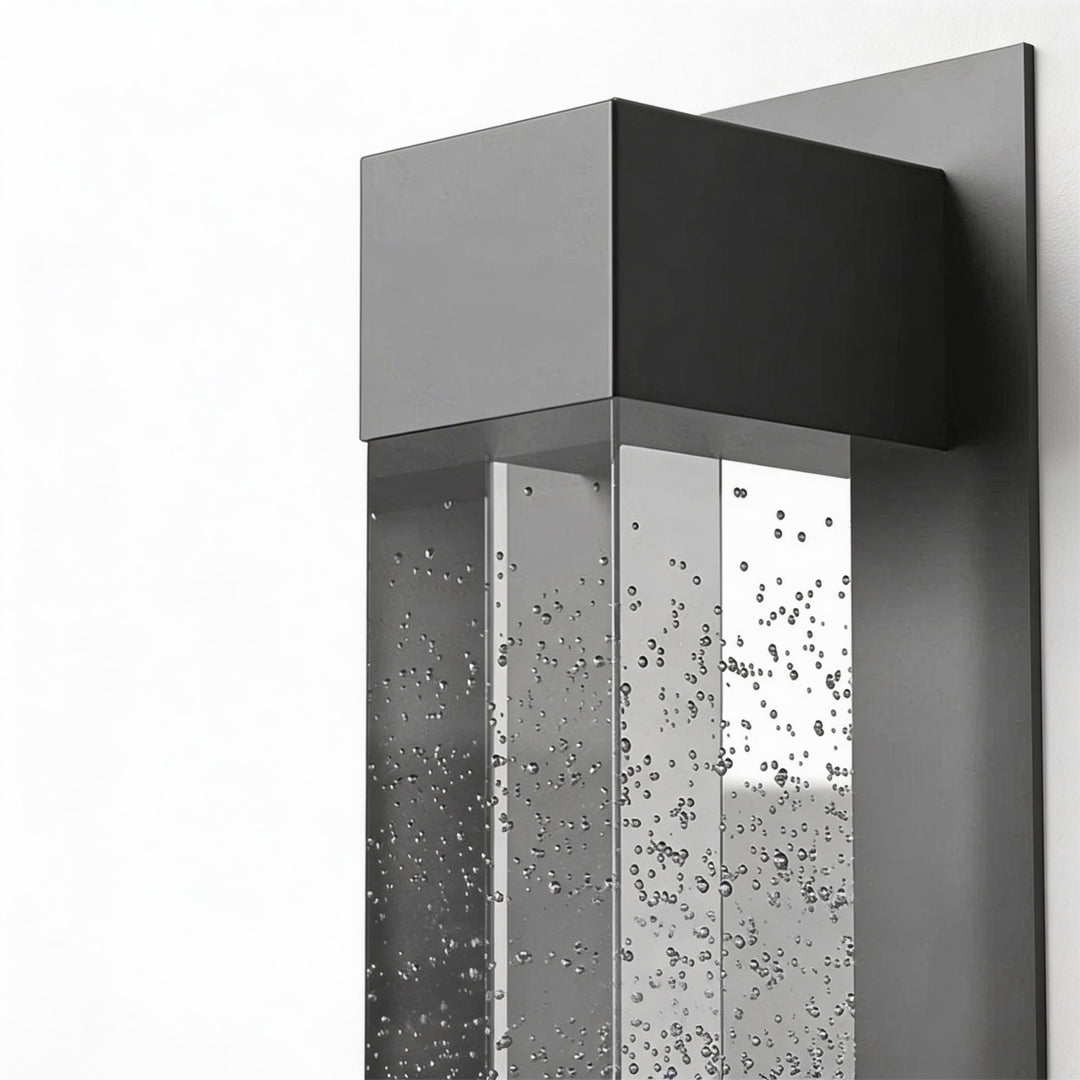 Bubble Glow Linear Wall Sconce, Black Stainless Steel Wall Light