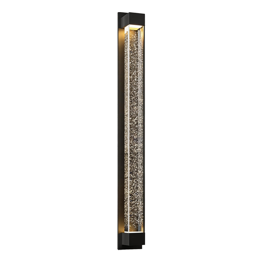 Bubble Glow Linear Wall Sconce, Black Stainless Steel Wall Light