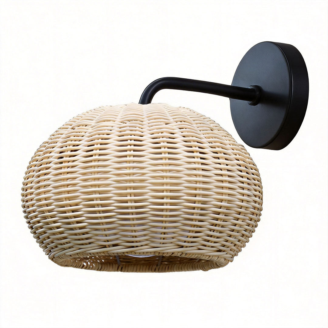 Isla Terrace Restaurant Set – Lamu Rattan Outdoor Wall Light