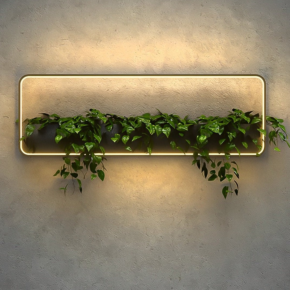 Living Planter Wall Light, Black Stainless Steel Outdoor Sconce 10
