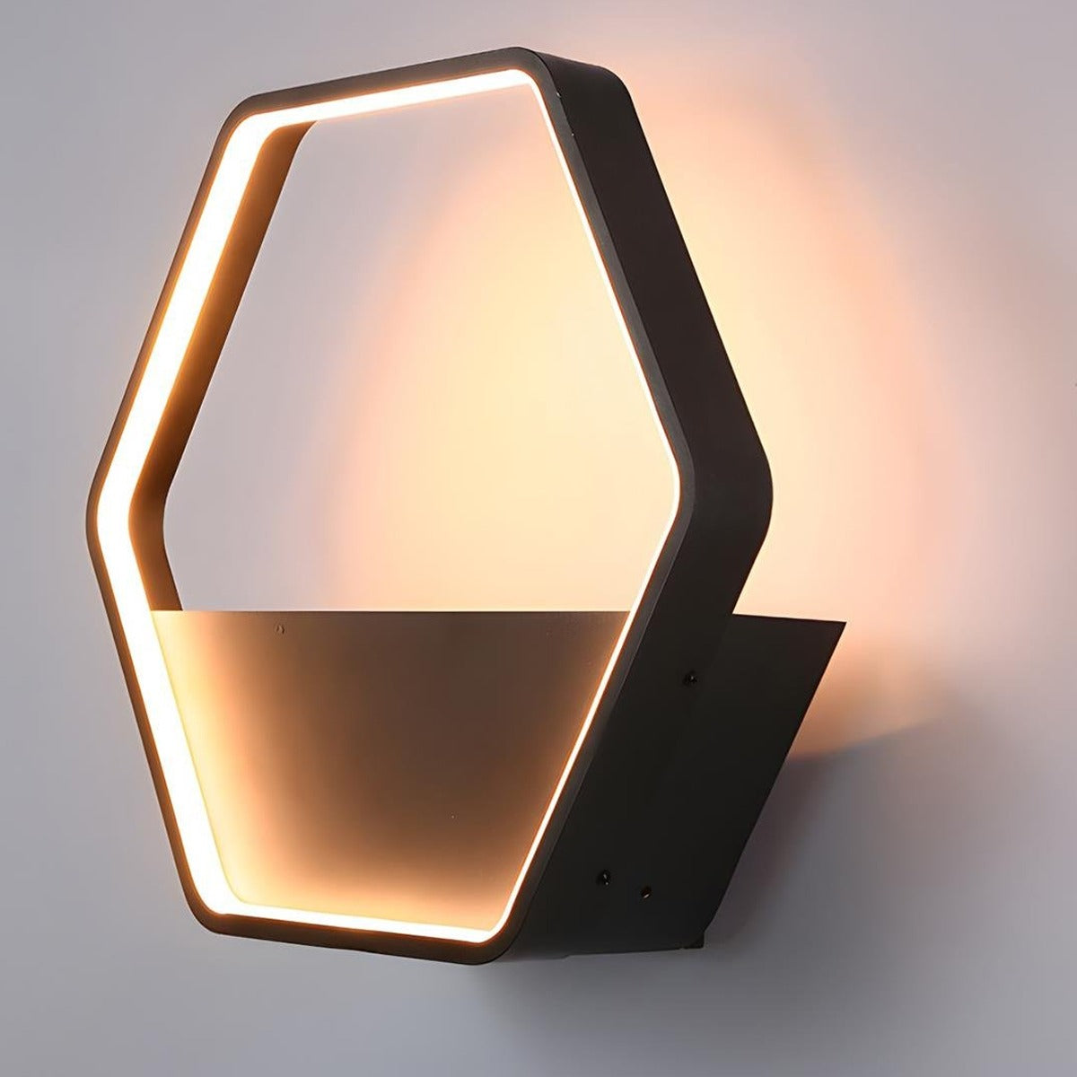 Living Planter Wall Light, Black Stainless Steel Outdoor Sconce 12
