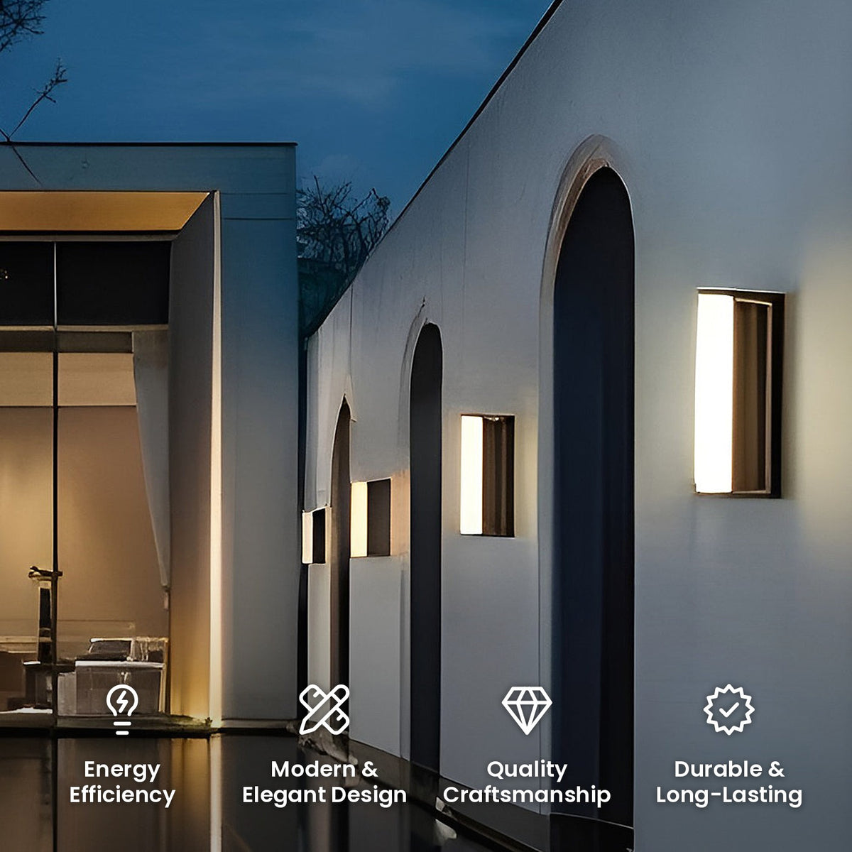 Slim Linear Solar Wall Light: energy efficiency, modern and elegant design, quality craftsmanship, durable and long-lasting