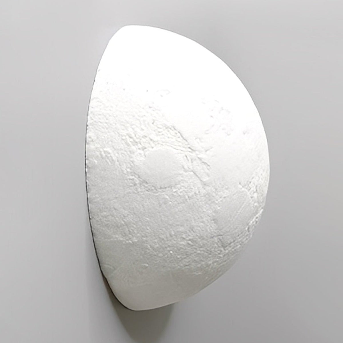 Lunar Relief Moon Wall Light, White Resin Outdoor Porch Sconce 11