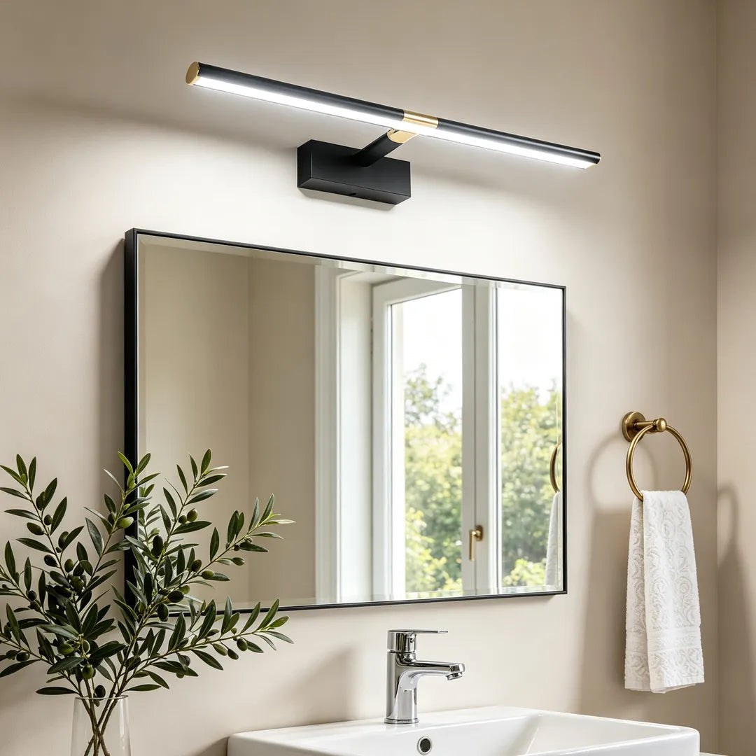 Extending Arm Vanity Light, Matte Aluminum LED Bath Bar