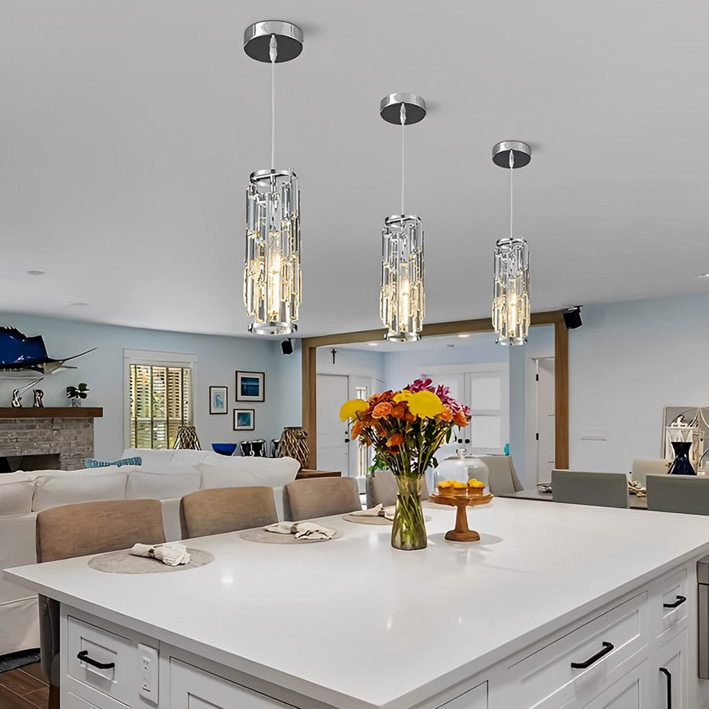 Mini Crystal Pendant Light, Creative Art Island Fixture, view 9
