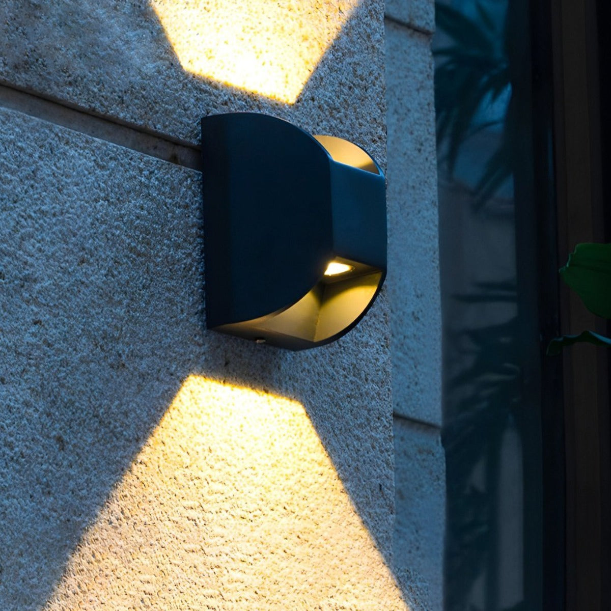 Mini Cube Wall Washer Light, Black Aluminum Outdoor Sconce