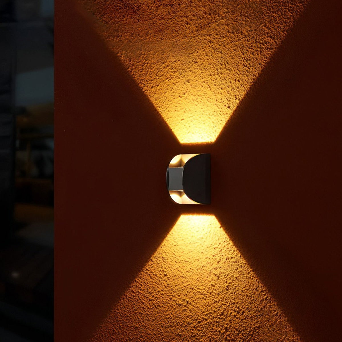 Mini Cube Wall Washer Light, Black Aluminum Outdoor Sconce 5