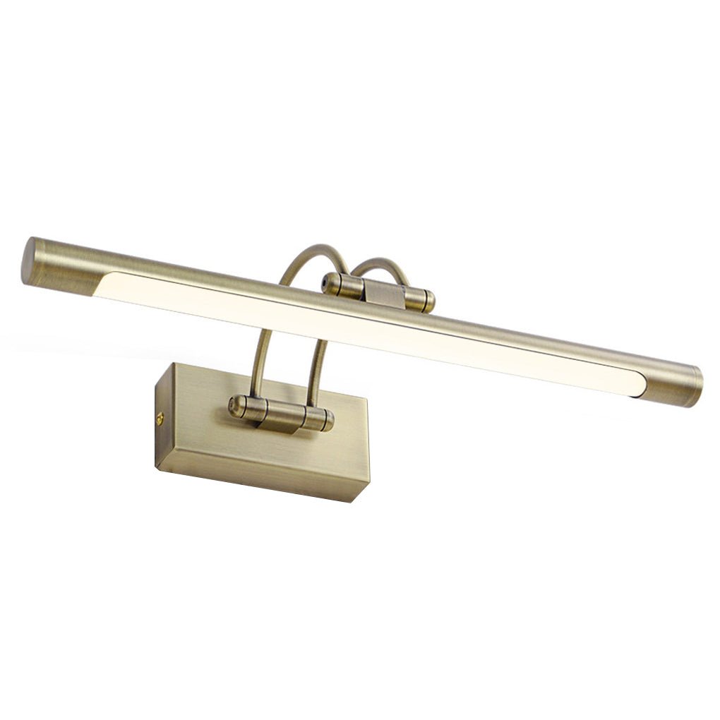 Pivot Head Vanity Light, Brushed Metal Bathroom Bar Light