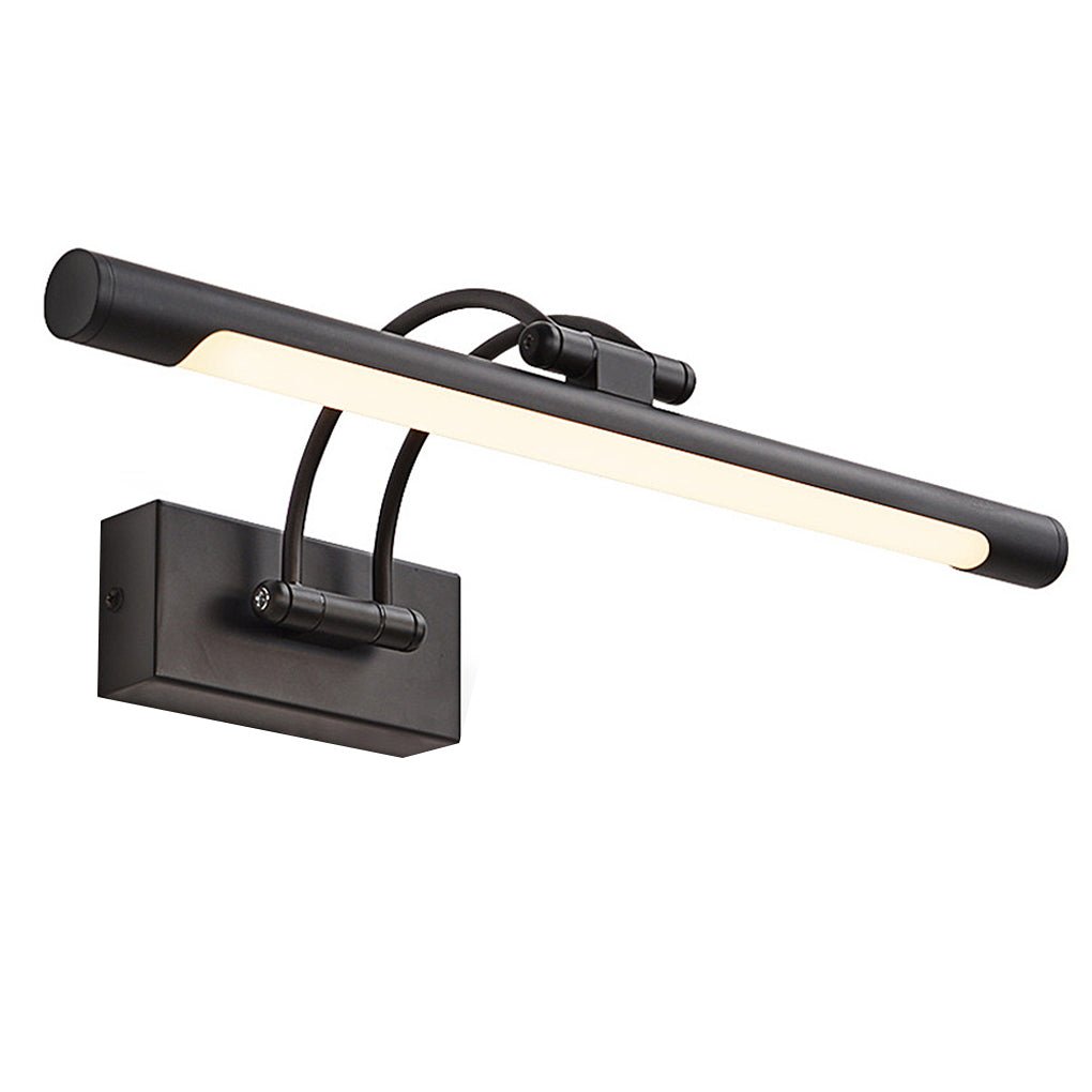 Pivot Head Vanity Light, Brushed Metal Bathroom Bar Light