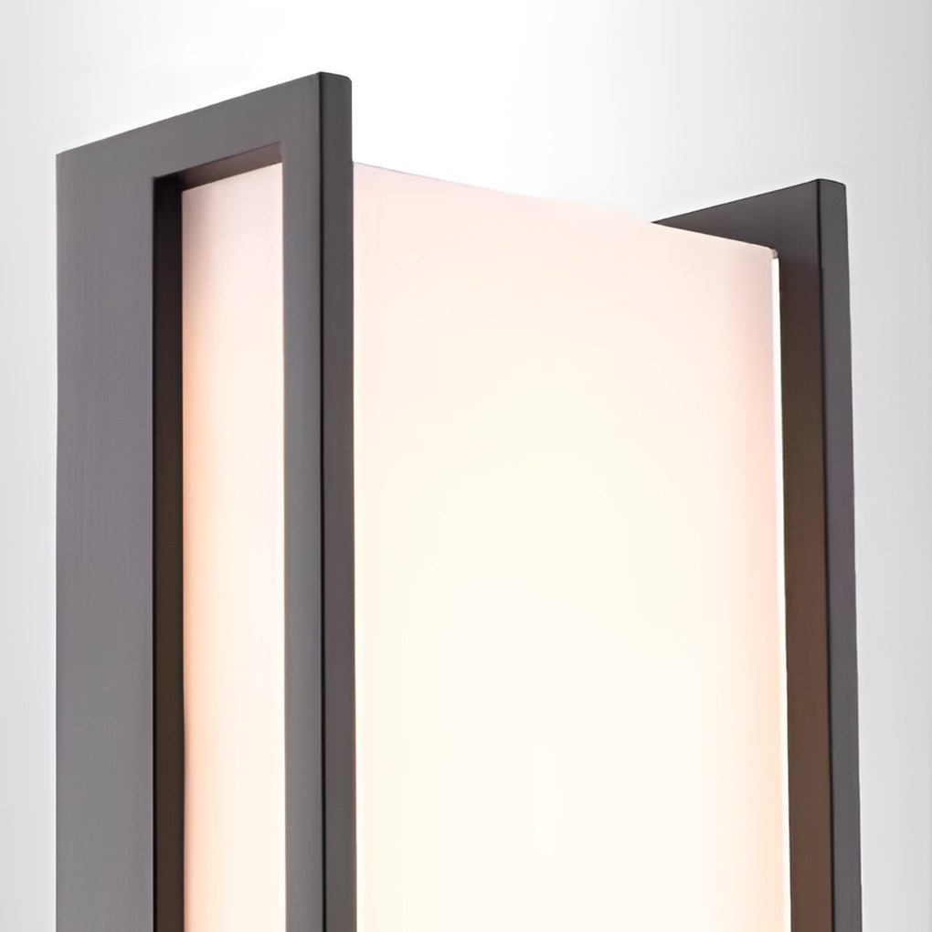 Geometric Minimalist Wall Light, Black Aluminum Outdoor Sconce, view 8