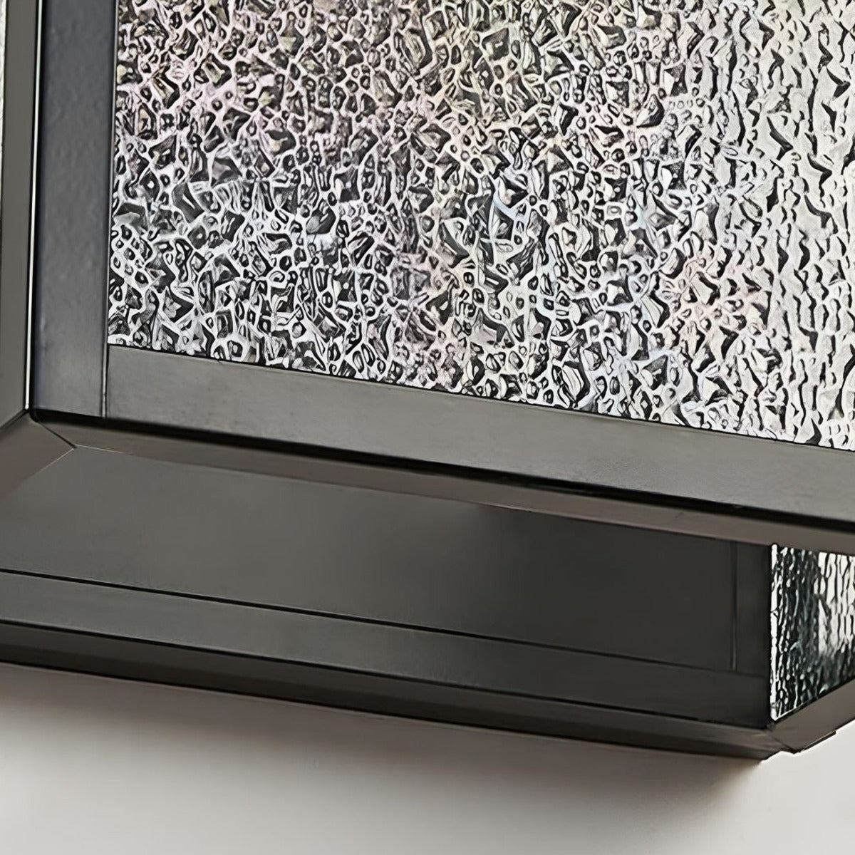 Mission Pane Box Lantern, Stainless Steel and Glass Porch Light 12