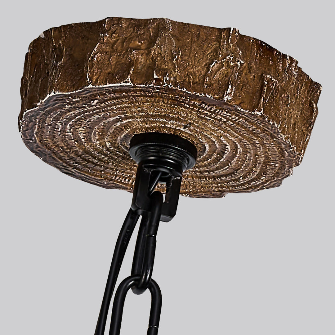 Resin Antler Candle Chandelier, Black Iron Rustic Lodge Ceiling Light 6