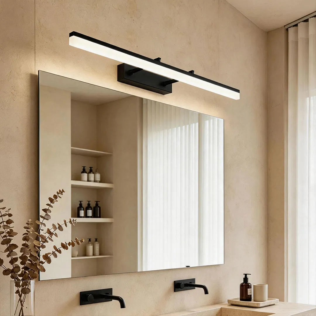 Telescoping Vanity Light, Stainless Steel Mirror Bar Light