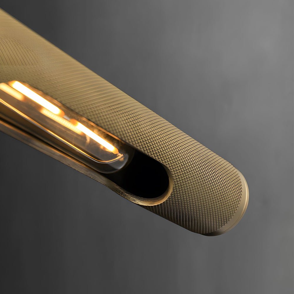 Ribbed Tube Vanity Light Bar, Metal Bathroom Mirror Light