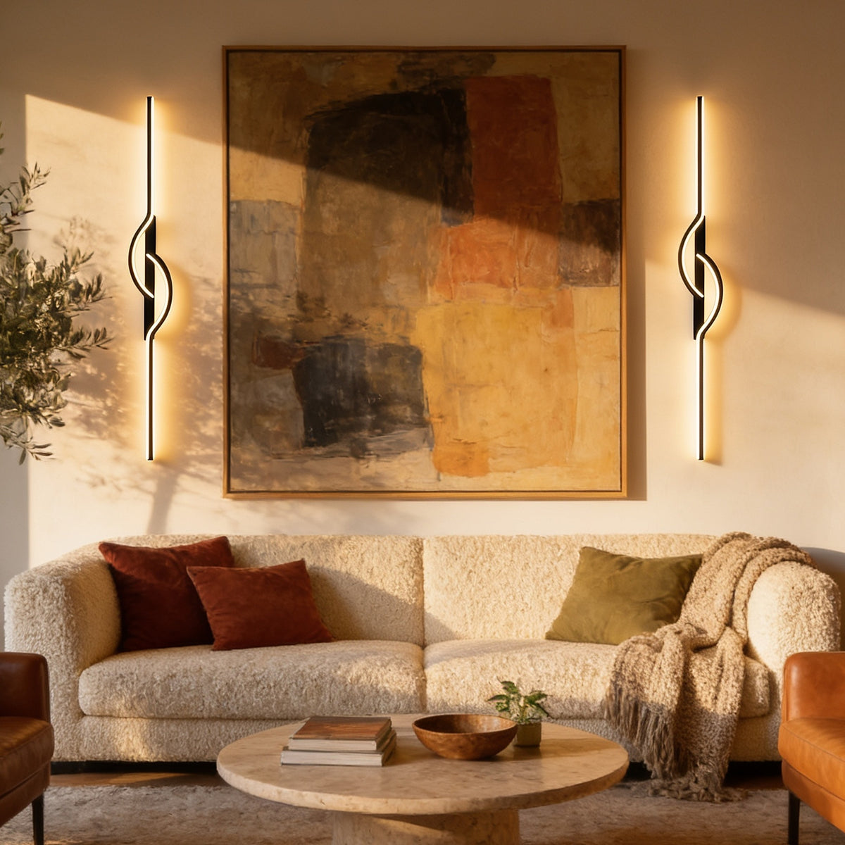 Modern Linear Wall Sconce, 31.5 in x 3.9 in, 3 Step Dimming