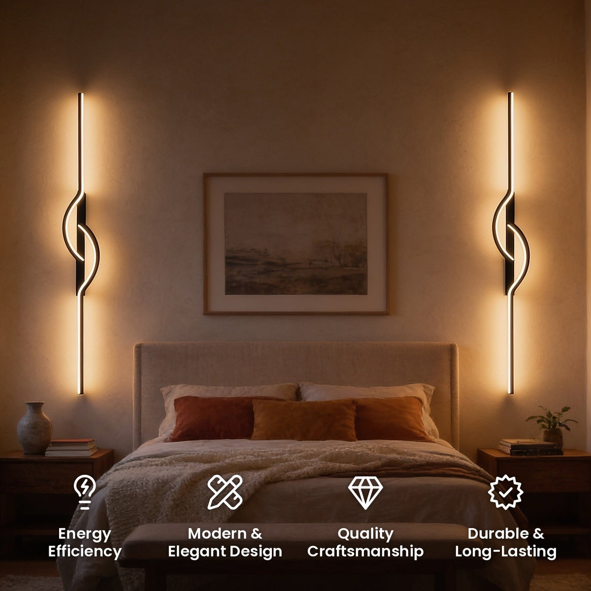 Modern Linear Wall Sconce: energy efficiency, modern and elegant design, quality craftsmanship, durable and long-lasting