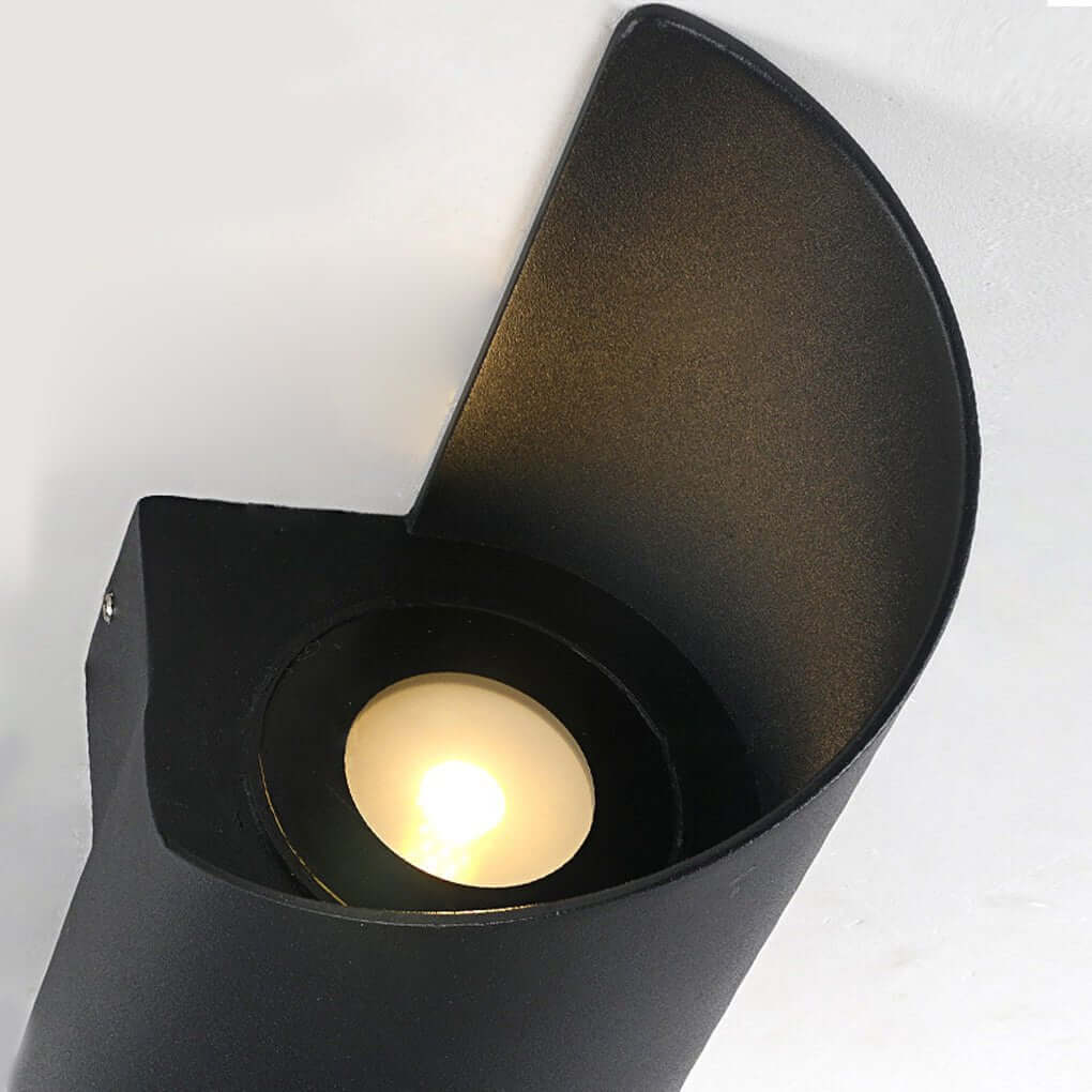 Spiral Ribbon Outdoor Sconce, Cast Aluminum Wall Light