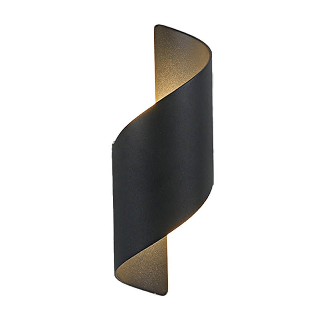 Spiral Ribbon Outdoor Sconce, Cast Aluminum Wall Light