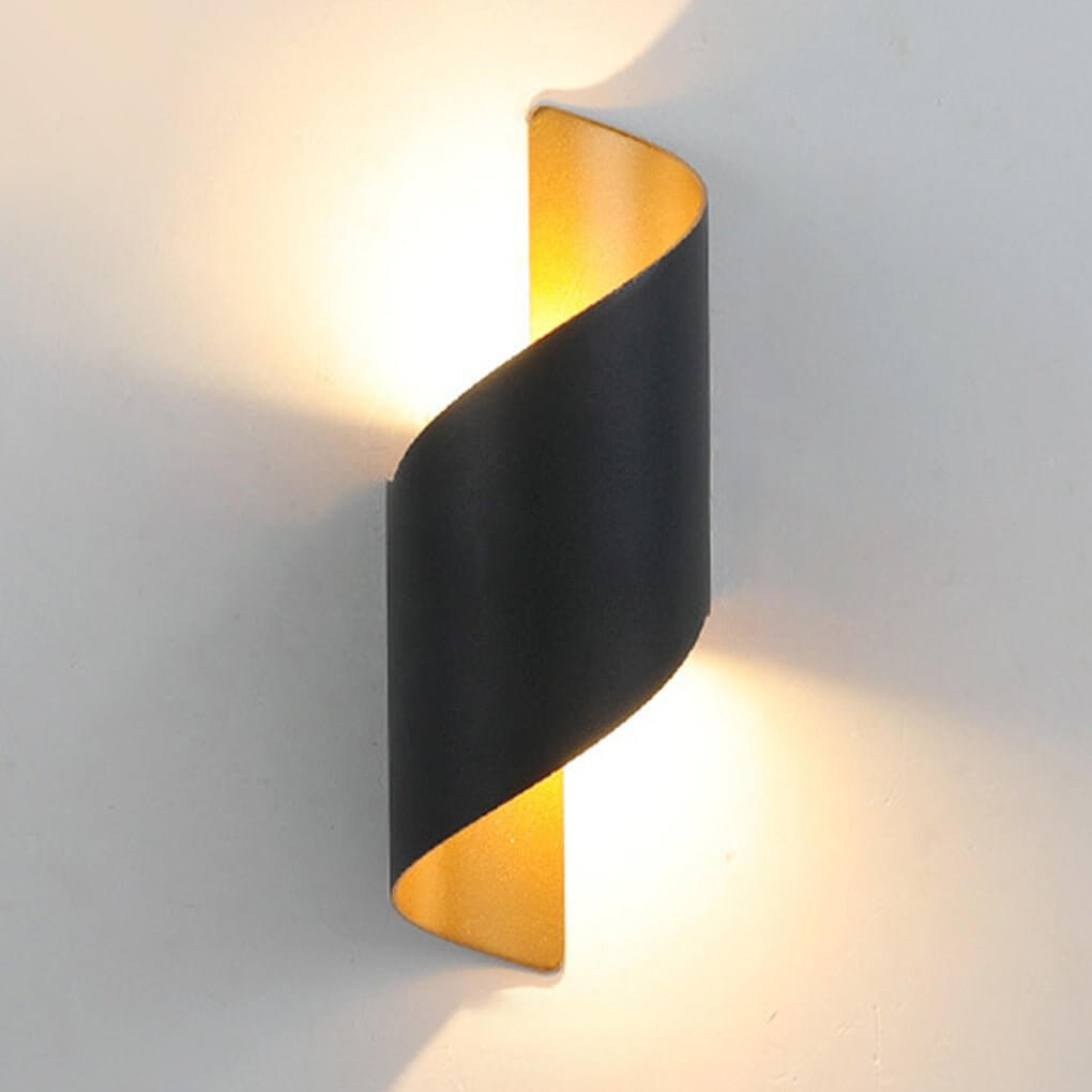 Spiral Ribbon Outdoor Sconce, Cast Aluminum Wall Light