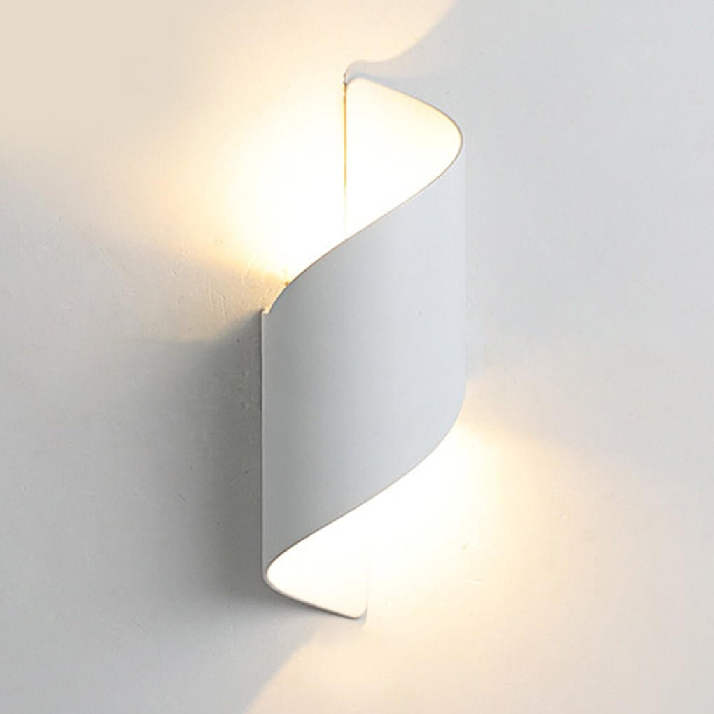 Spiral Ribbon Outdoor Sconce, Cast Aluminum Wall Light