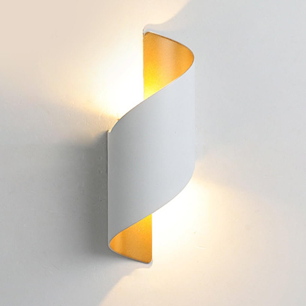 Spiral Ribbon Outdoor Sconce, Cast Aluminum Wall Light