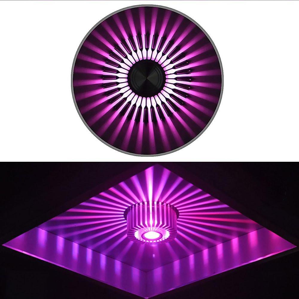 Sunburst Mini Ceiling Light, Silver Aluminum LED Flush Mount 7