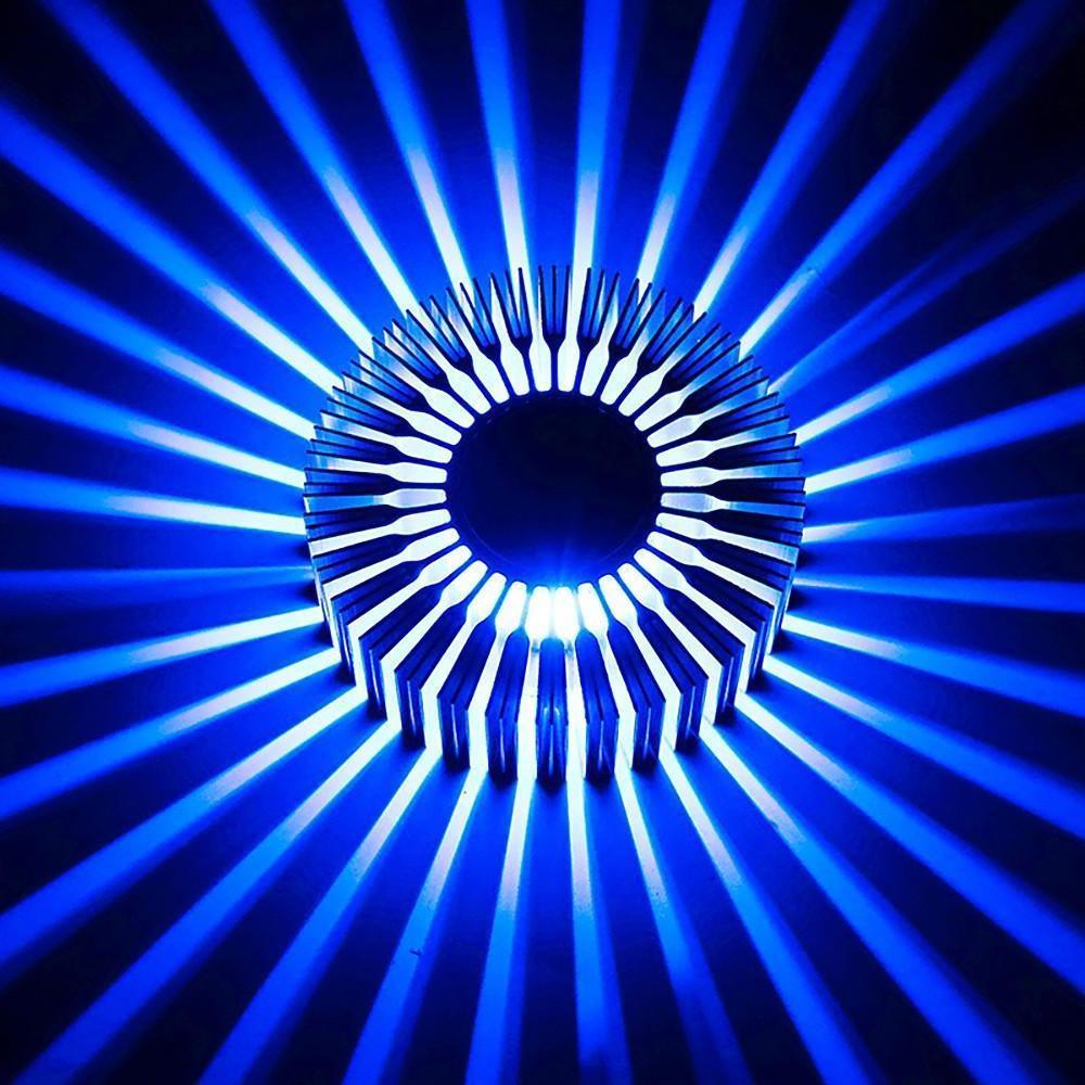 Sunburst Mini Ceiling Light, Silver Aluminum LED Flush Mount 5