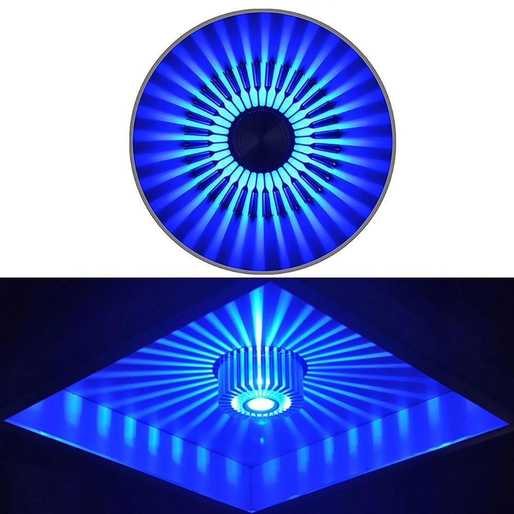 Sunburst Mini Ceiling Light, Silver Aluminum LED Flush Mount 8