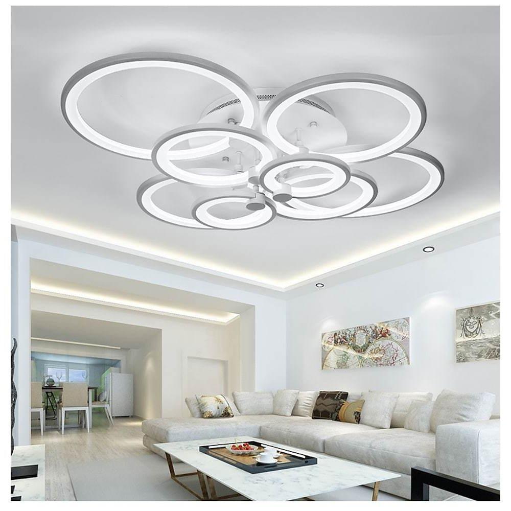 Overlapping Rings LED Ceiling Light, Acrylic Semi Flush Mount 17