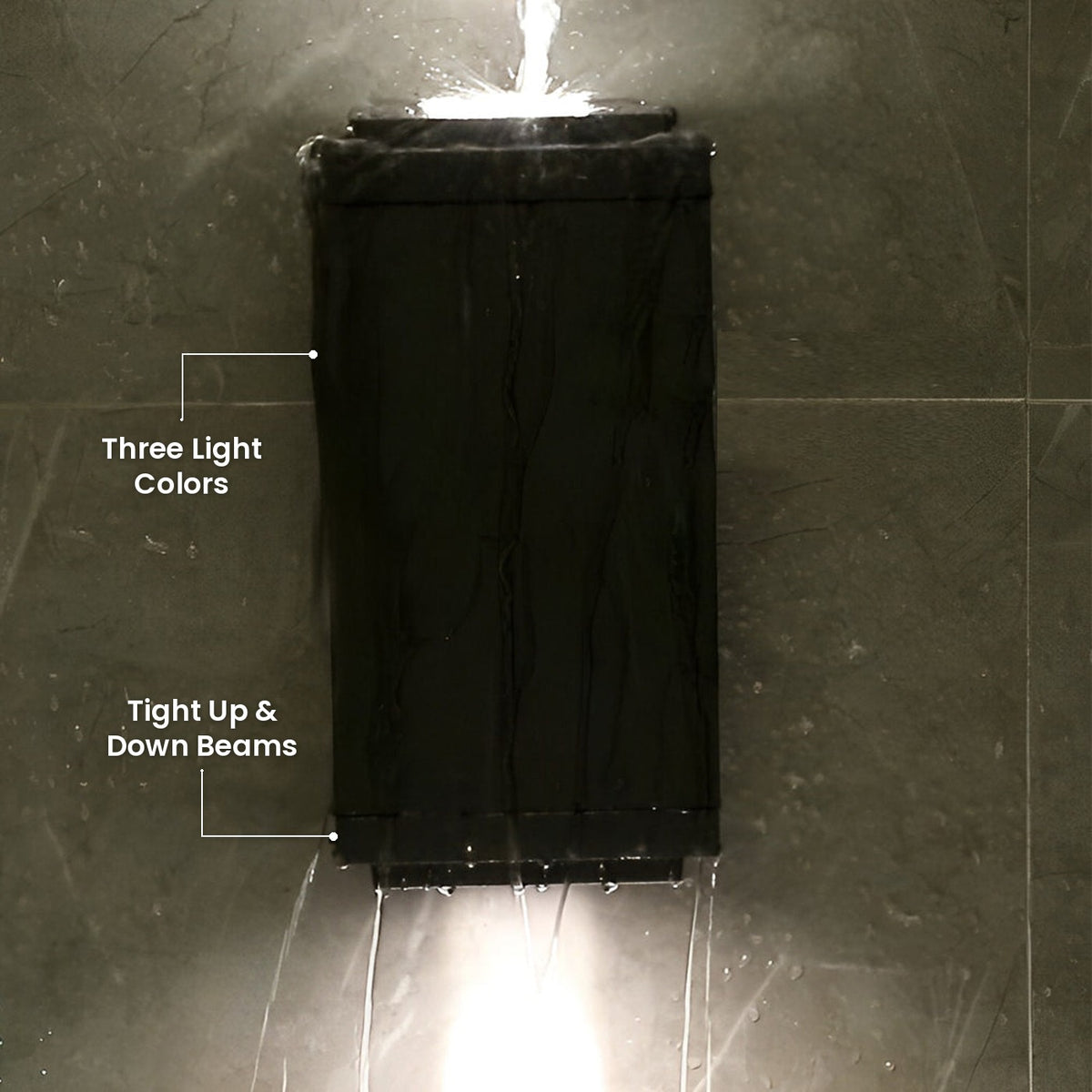 Narrow Beam Up and Down Light: Tight Up & Down Beams, Three Light Colors