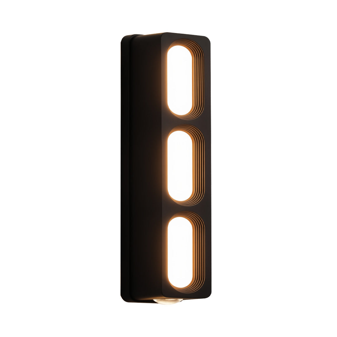 Portal Up and Down Outdoor Wall Light, Black Aluminum Sconce