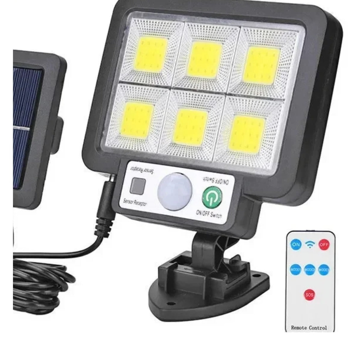 72 COB solar split wall light with remote
