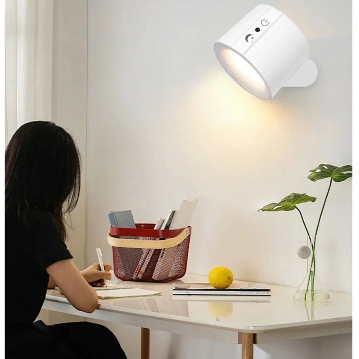 Rechargeable Magnetic LED Wall Light 3 Colors Dual Head Up Down