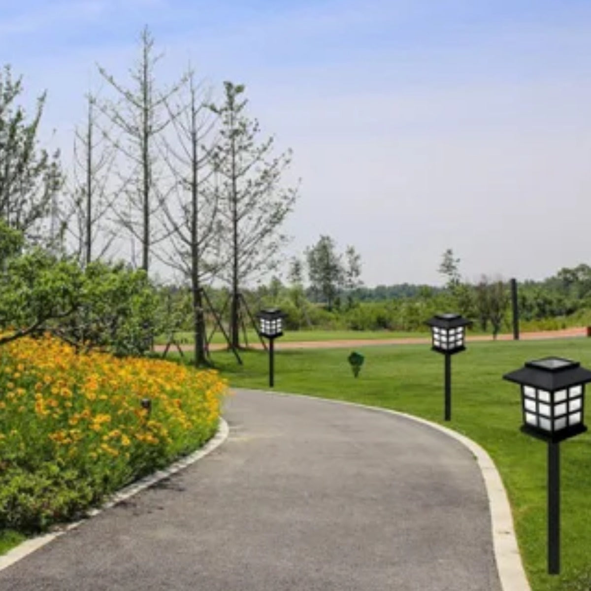 8 Pack Solar Pathway Garden Lights Outdoor Waterproof Landscape