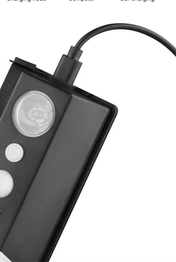 Close-up of light bar sensor and Type-C charging cable
