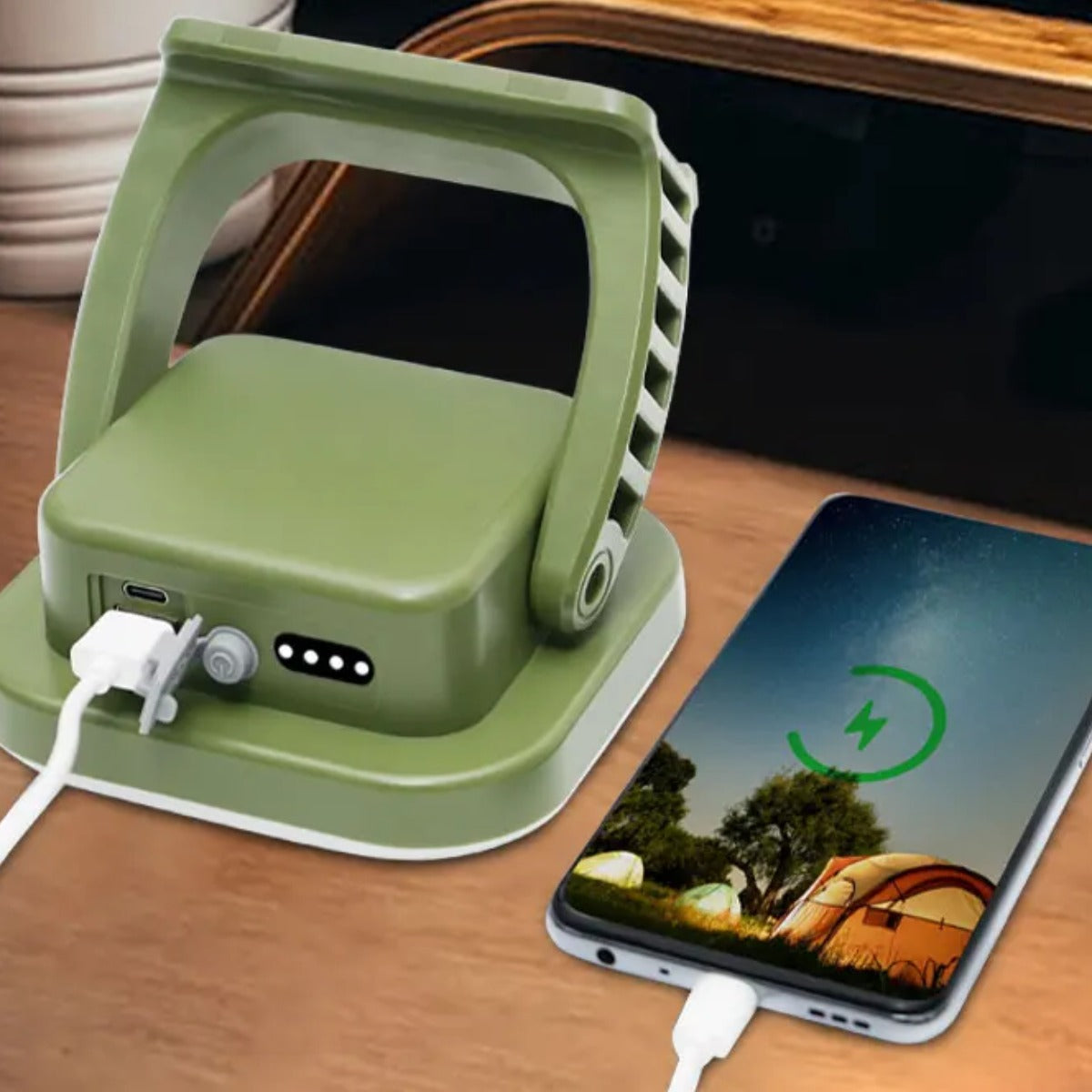 Solar Rechargeable Tent Light with Magnet and Zoom