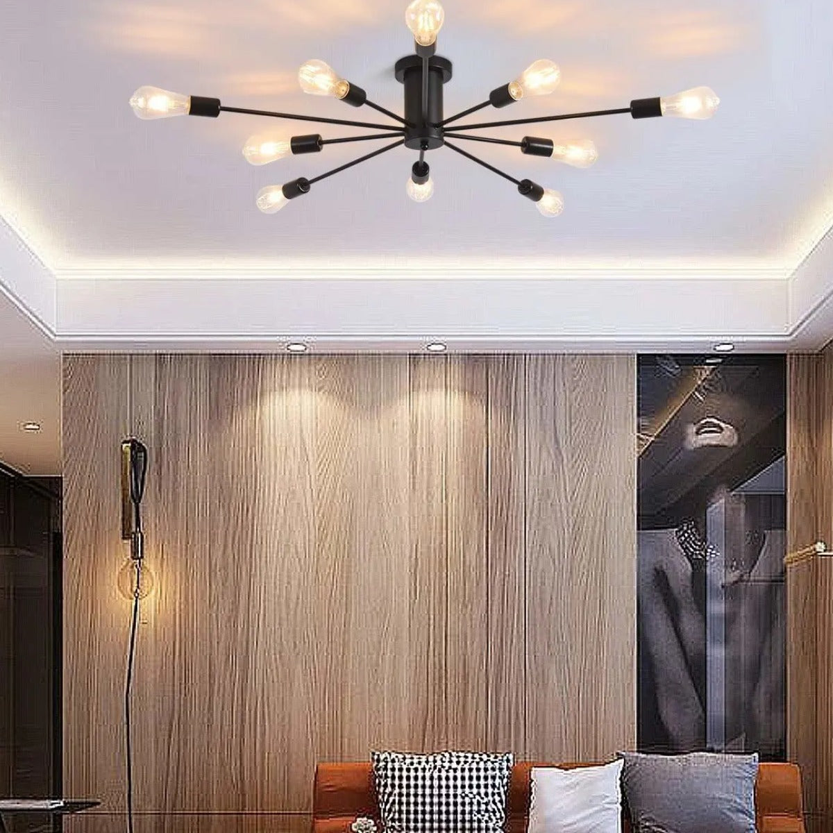 Vintage Pipe Loft Ceiling Chandelier