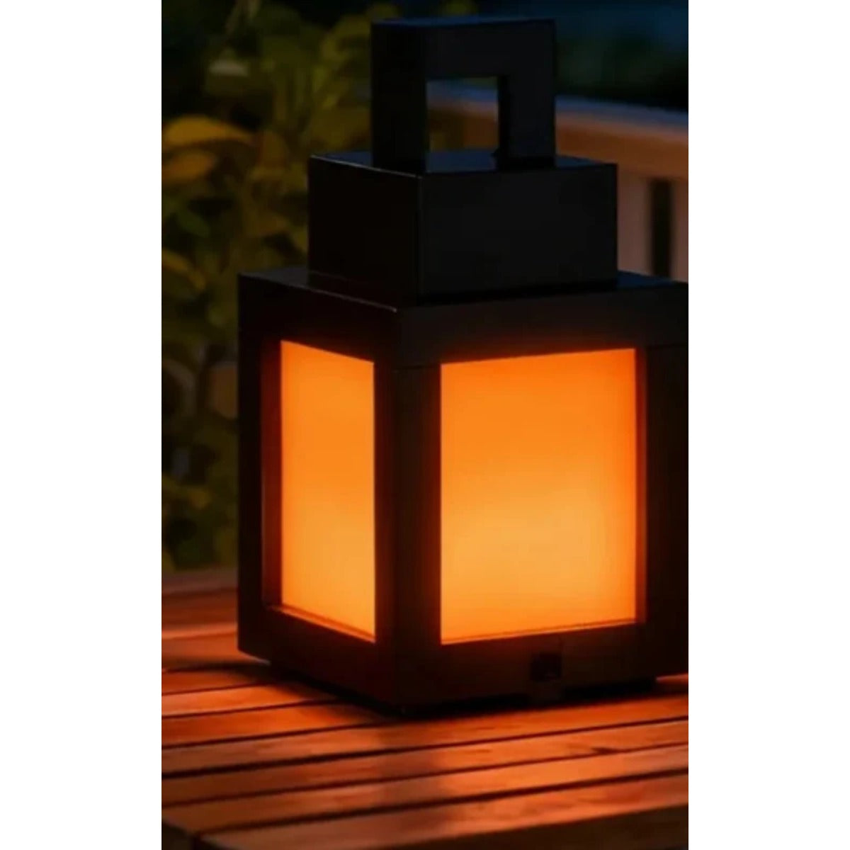 Pixel lantern on deck rail